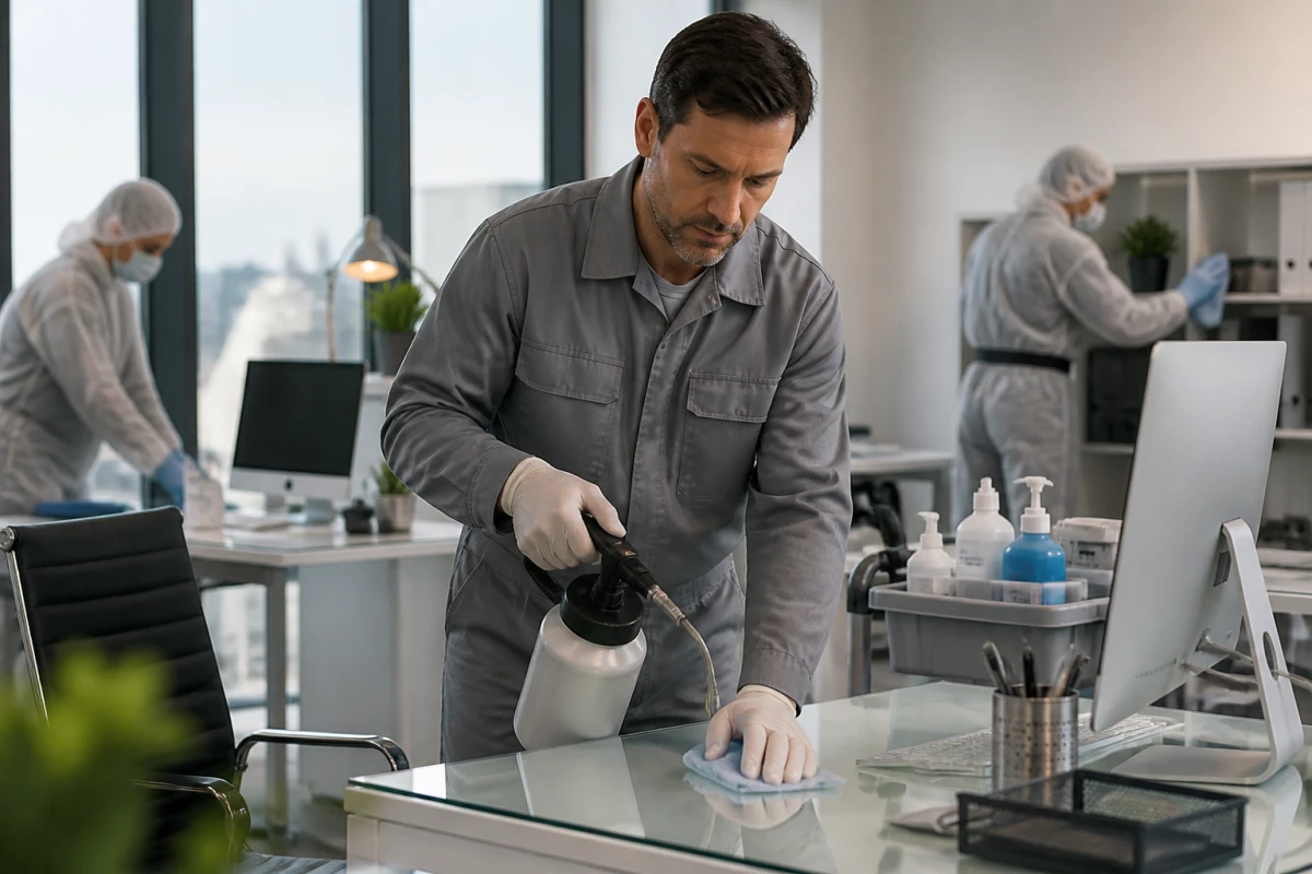 Décontamination de bureaux après contamination bactérienne Puteaux