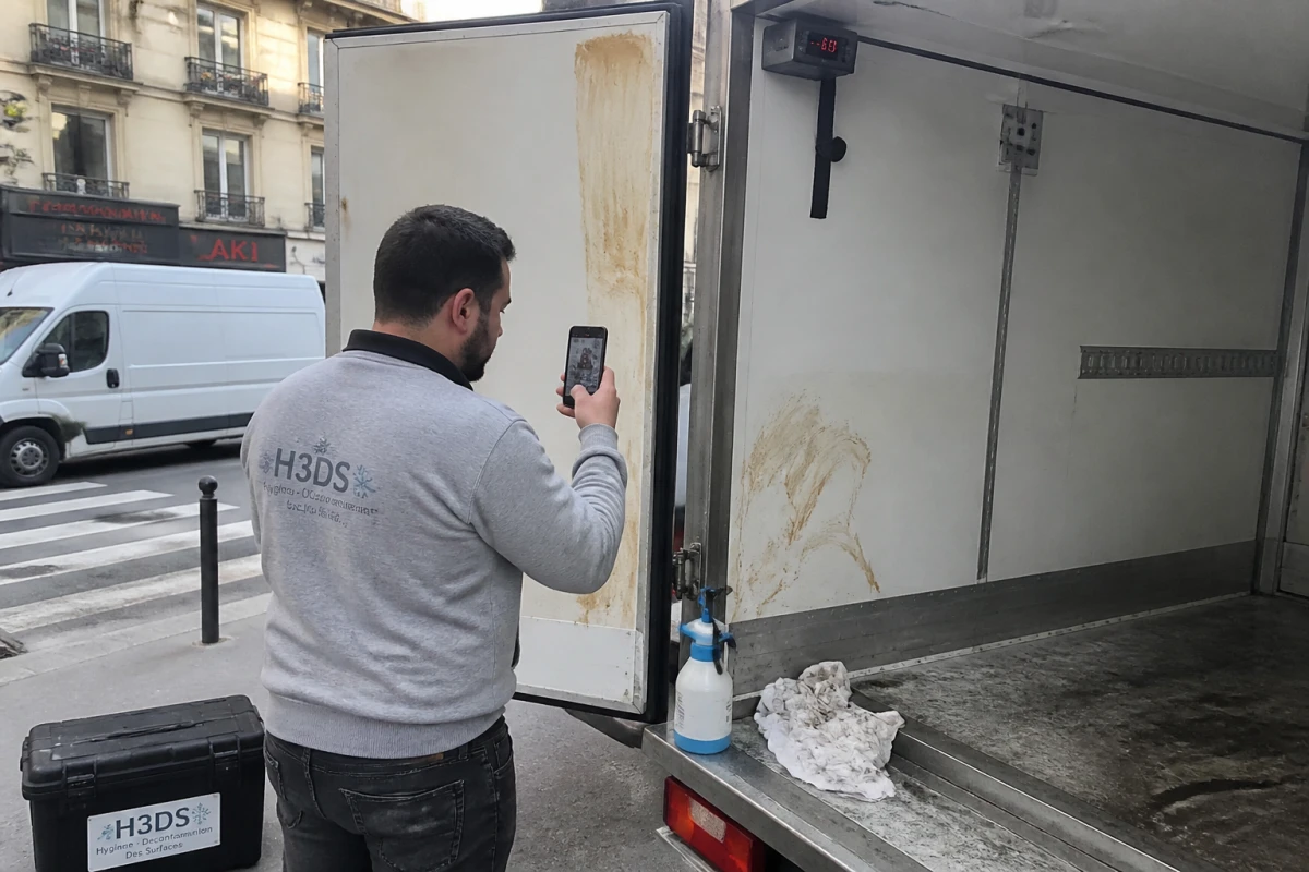 Nettoyage et décontamination de véhicules frigorifiques Stains