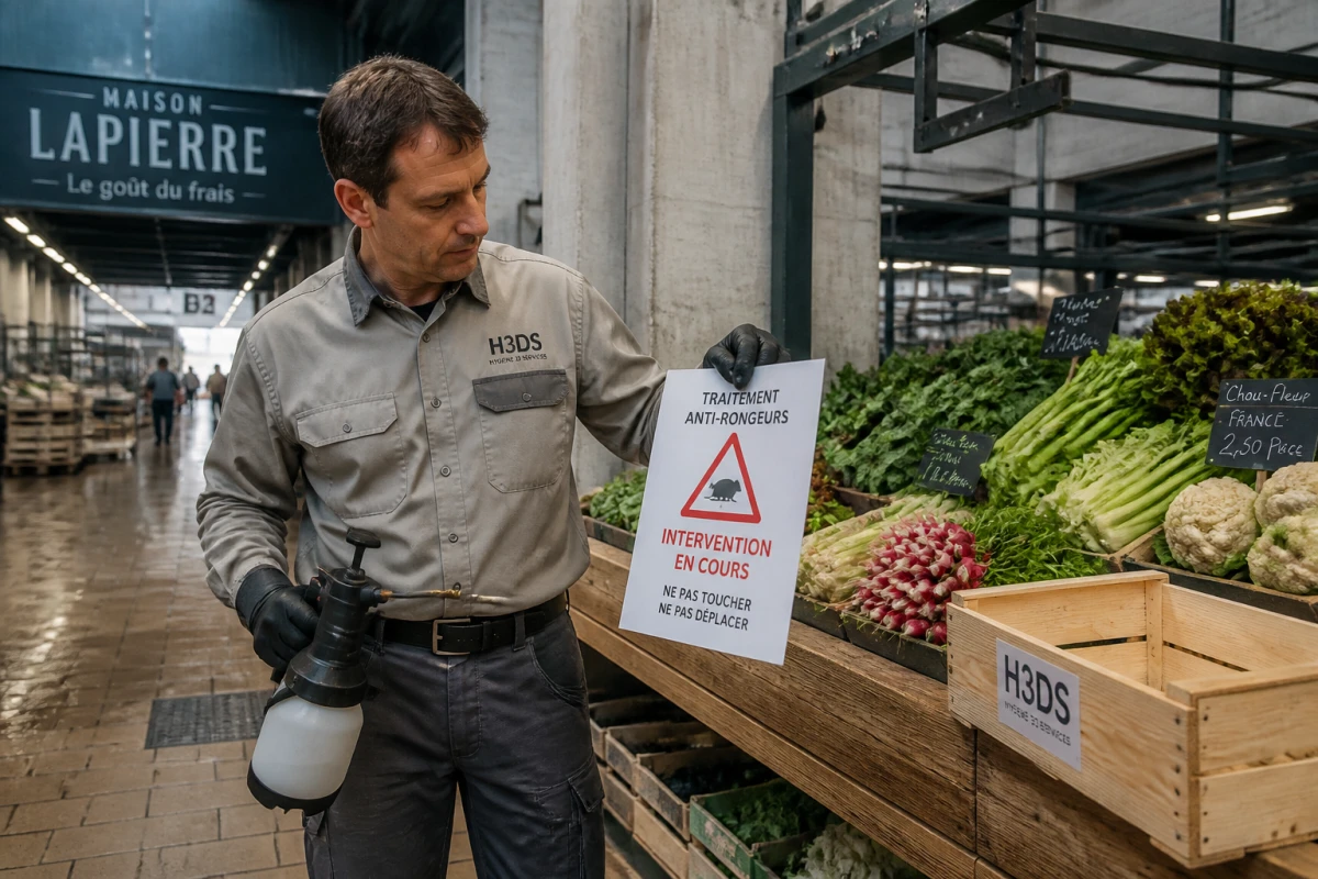 Traitement anti-rongeurs pour marchés alimentaires et halles Orly